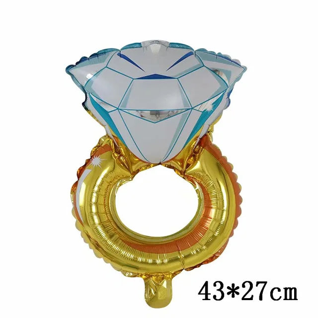 Big Gold Diamond Ring Balloon