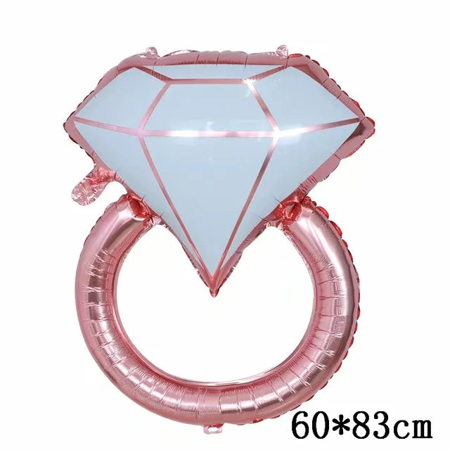 Big Gold Diamond Ring Balloon