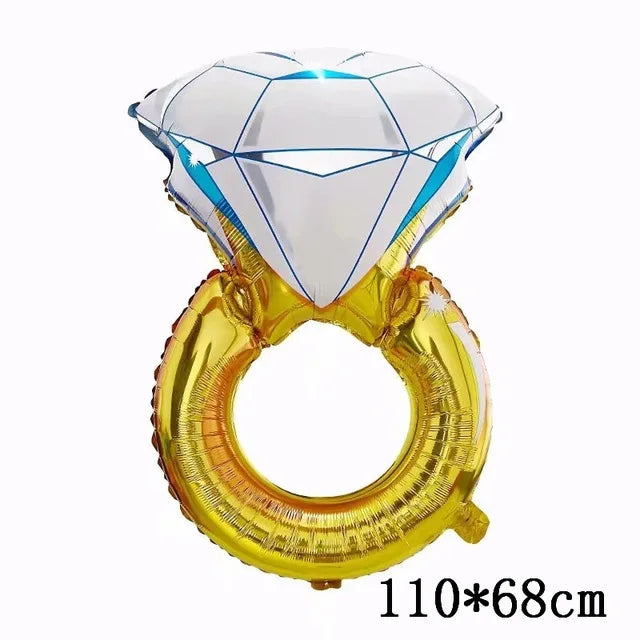 Big Gold Diamond Ring Balloon