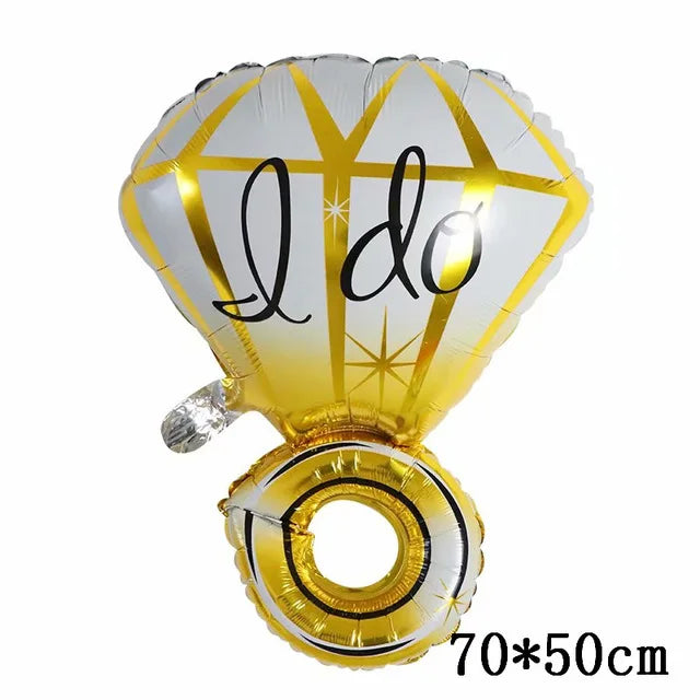 Big Gold Diamond Ring Balloon