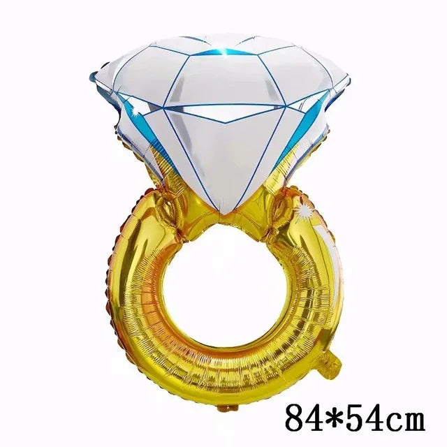 Big Gold Diamond Ring Balloon