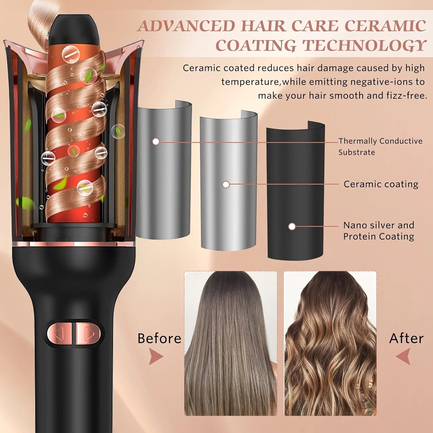 Automatic Hair Curler Rotating