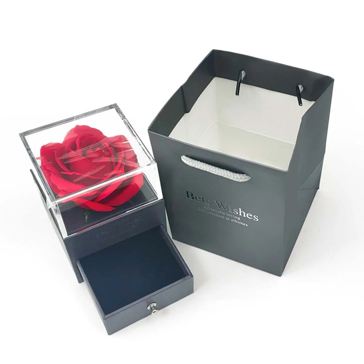 Flower Gift Box With Necklace