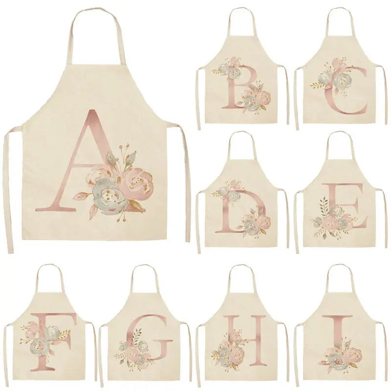 Apron with letter