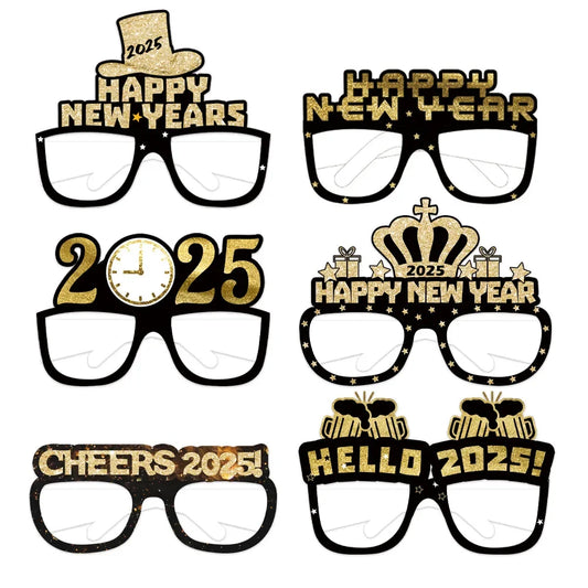 Happy New Year Paper Glasses 12/6pcs